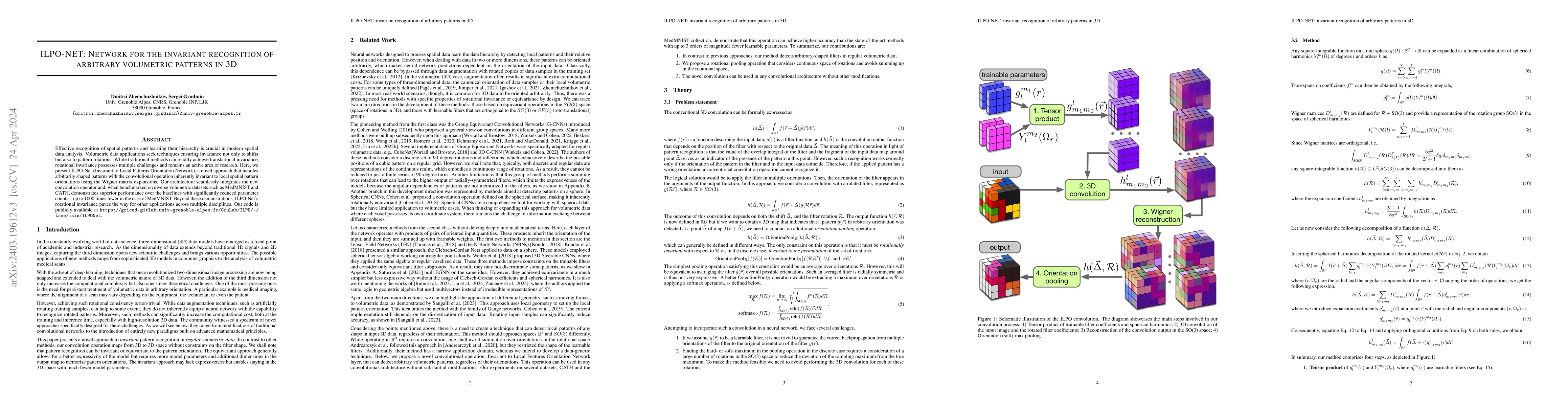 Thumbnail for ILPO-NET: Network for the invariant recognition of arbitrary volumetric
  patterns in 3D