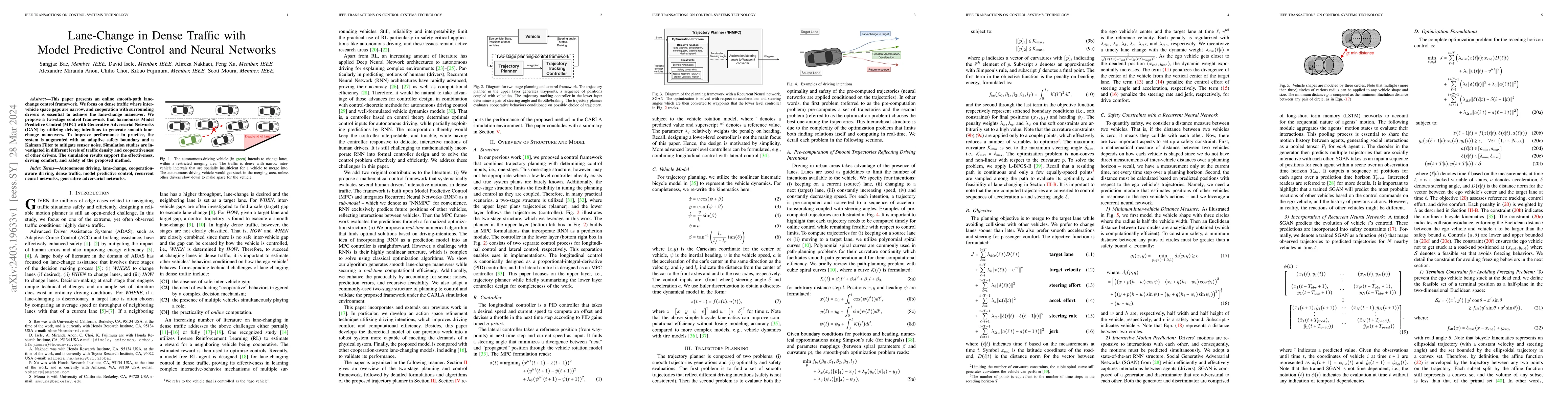 Thumbnail for Lane-Change in Dense Traffic with Model Predictive Control and Neural
  Networks