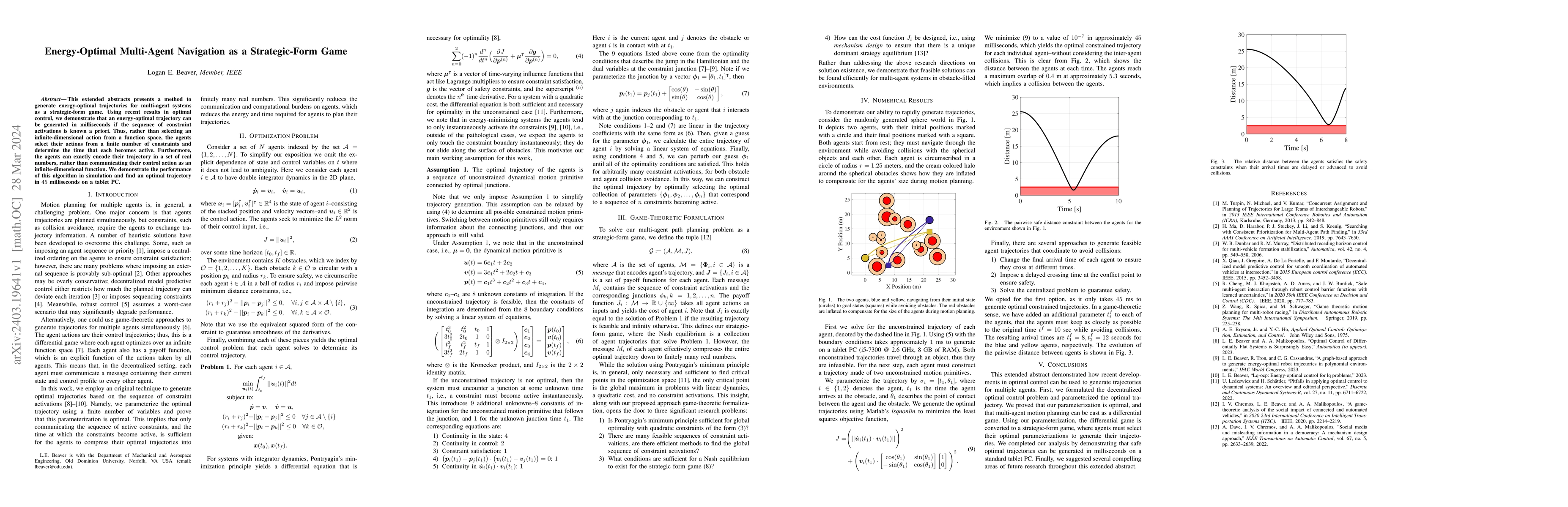 Thumbnail for Energy-Optimal Multi-Agent Navigation as a Strategic-Form Game
