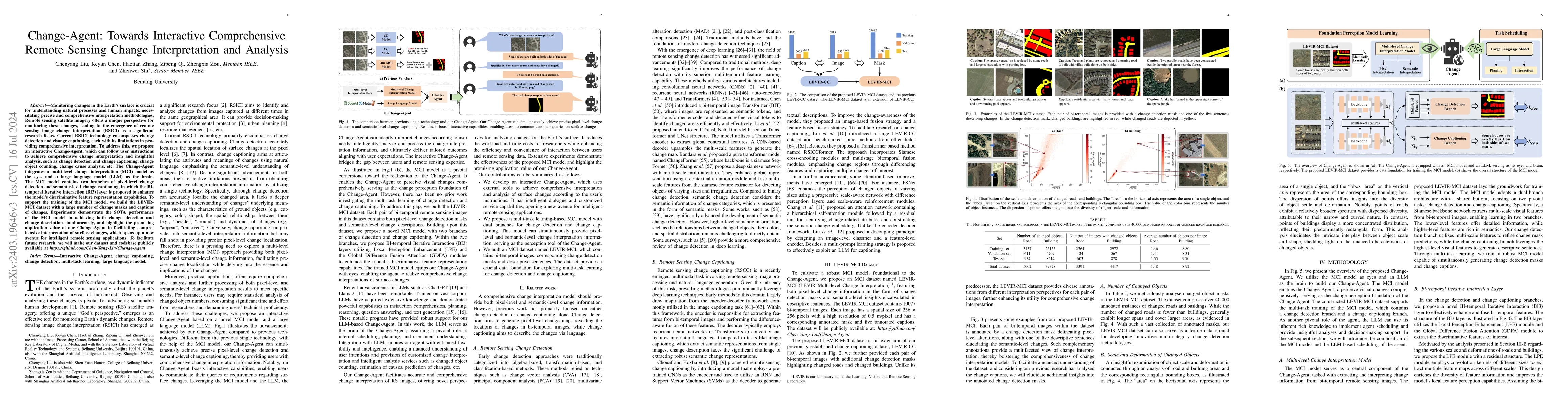 Thumbnail for Change-Agent: Towards Interactive Comprehensive Remote Sensing Change
  Interpretation and Analysis