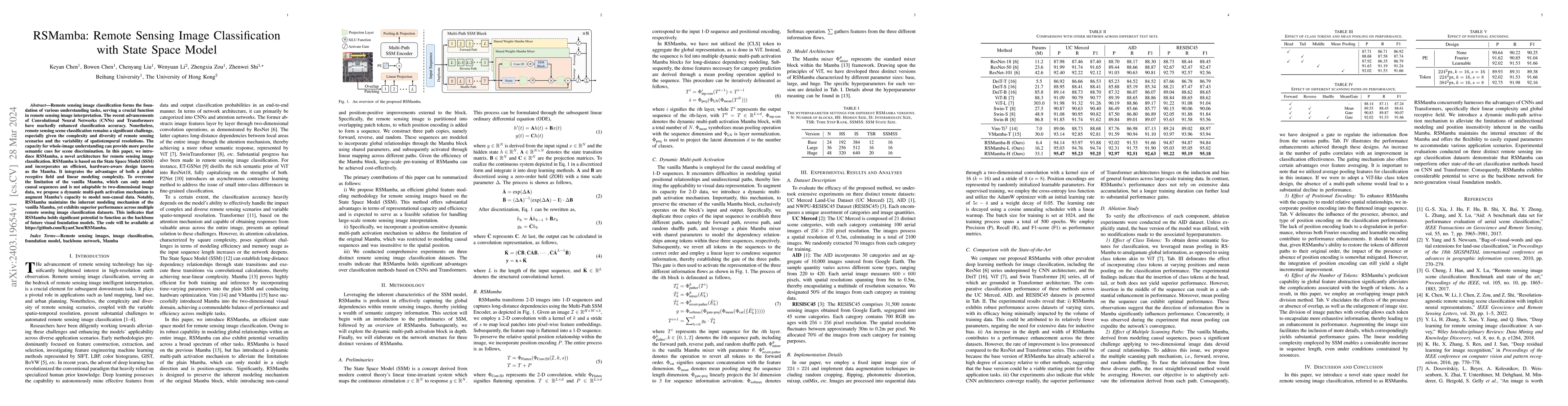 Thumbnail for RSMamba: Remote Sensing Image Classification with State Space Model