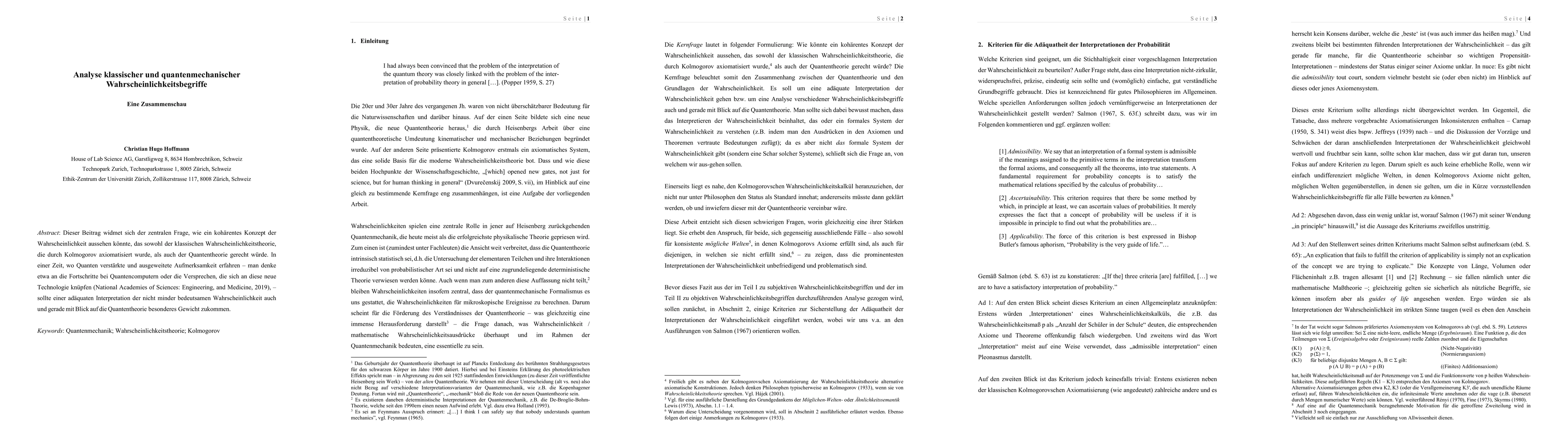 Thumbnail for Analysis of classical and quantum mechanical concepts of probability: A
  synopsis