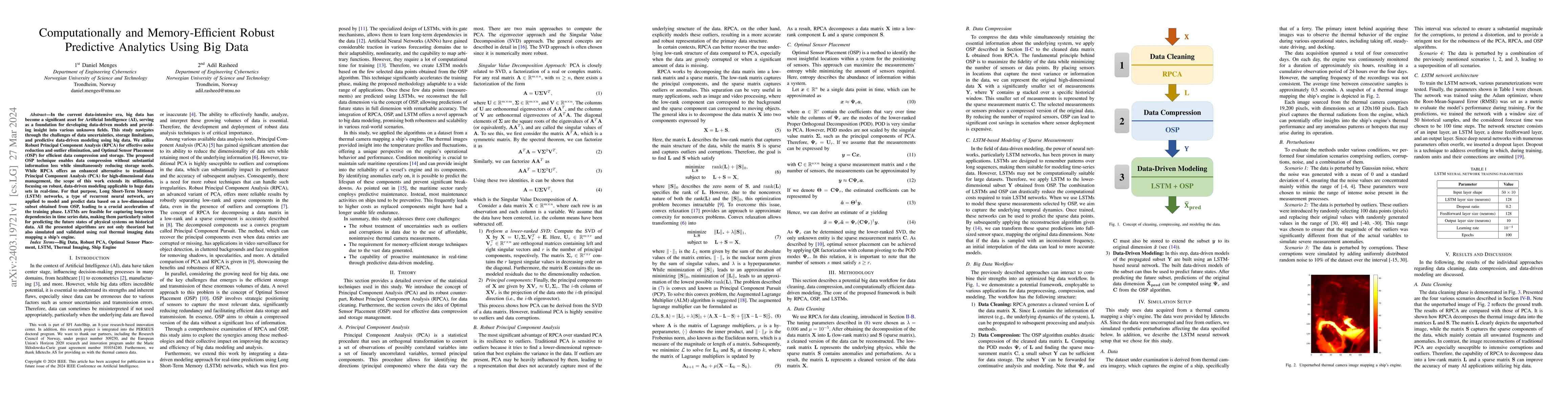 Thumbnail for Computationally and Memory-Efficient Robust Predictive Analytics Using
  Big Data