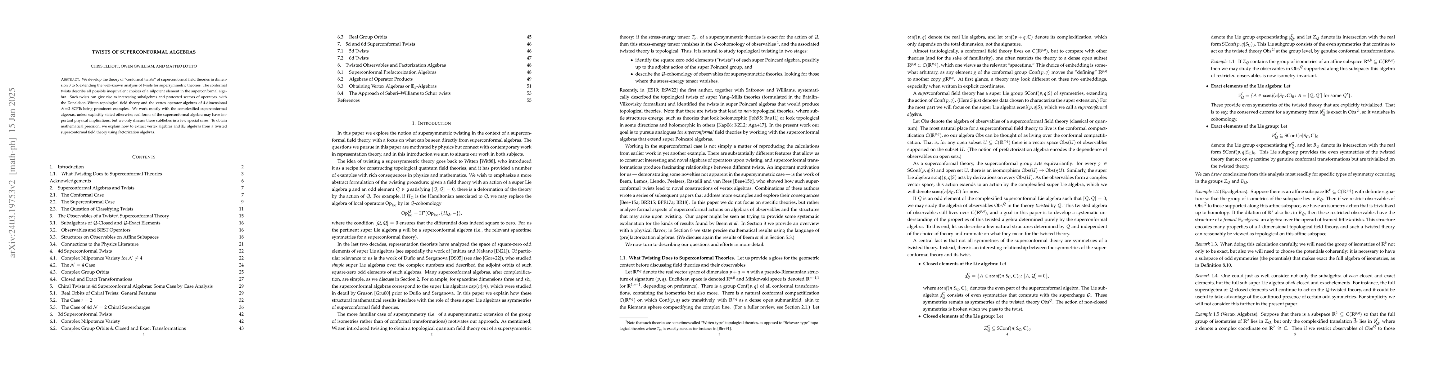 Thumbnail for Twists of superconformal algebras