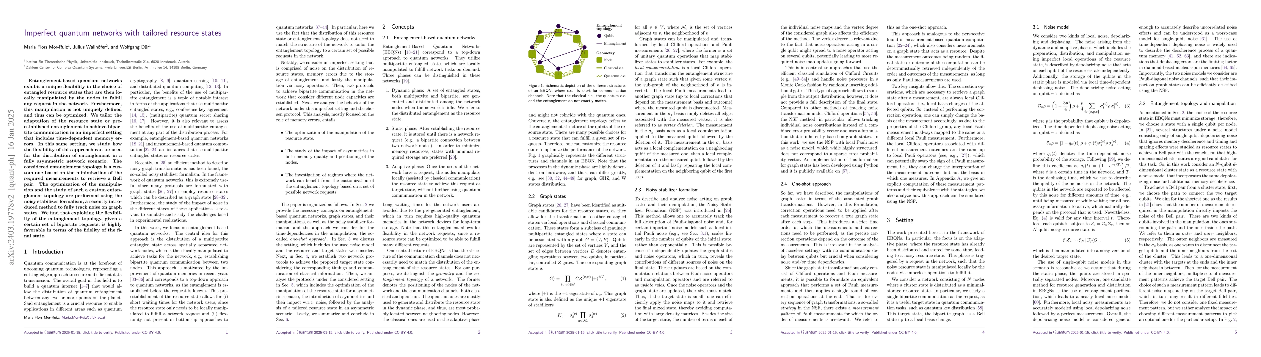 Thumbnail for Imperfect quantum networks with tailored resource states