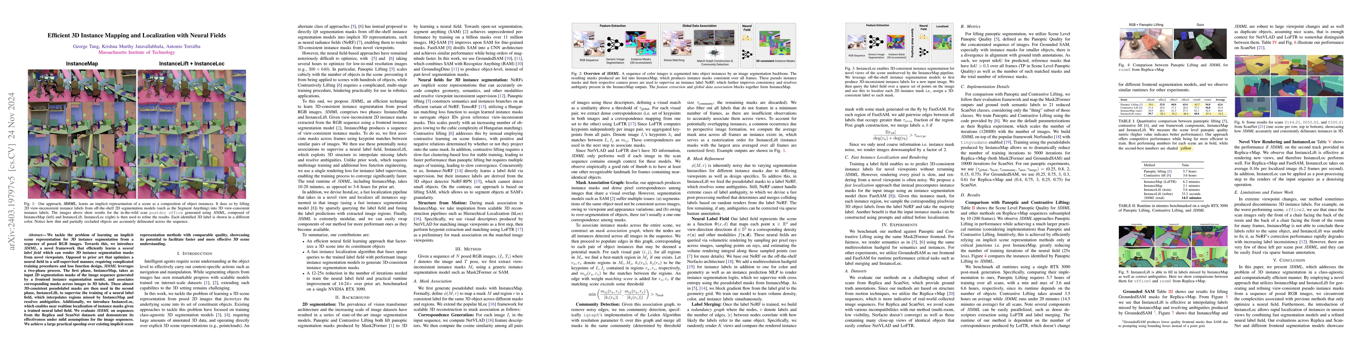 Thumbnail for Efficient 3D Instance Mapping and Localization with Neural Fields