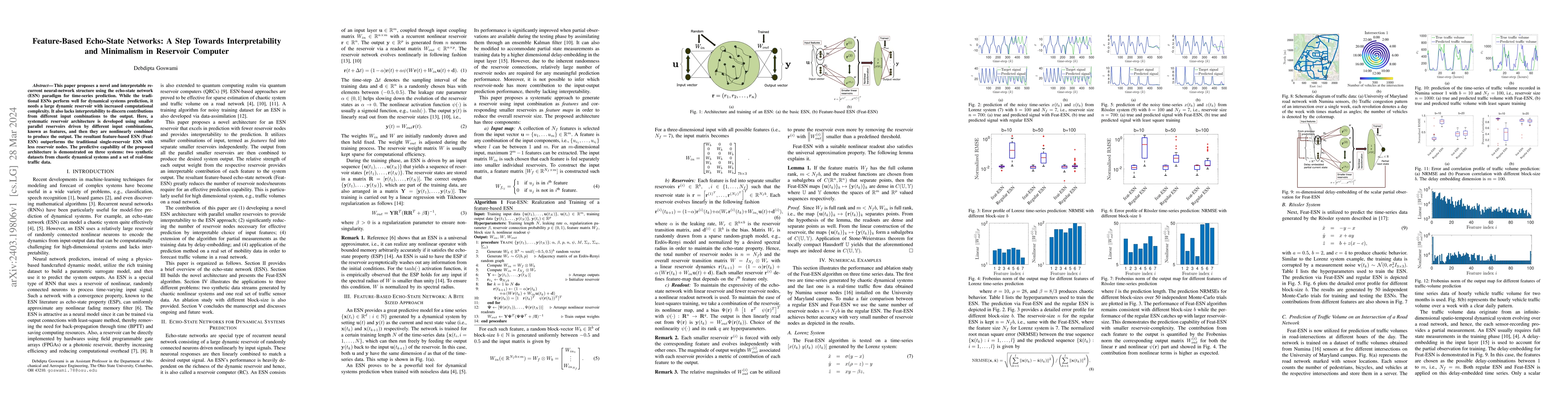 Thumbnail for Feature-Based Echo-State Networks: A Step Towards Interpretability and
  Minimalism in Reservoir Computer