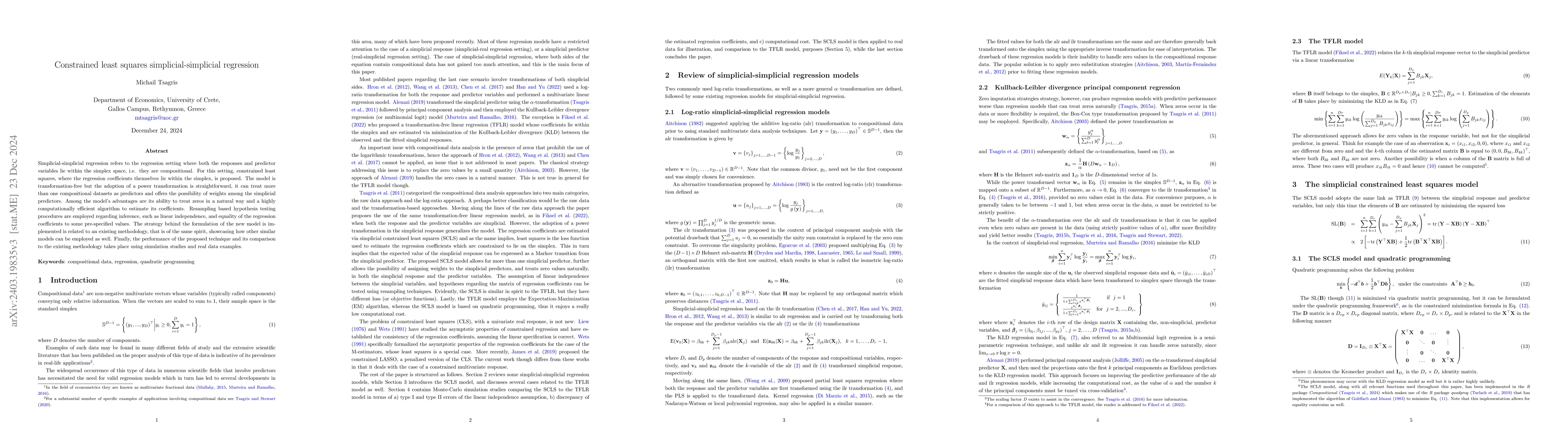 Thumbnail for Constrained least squares simplicial-simplicial regression