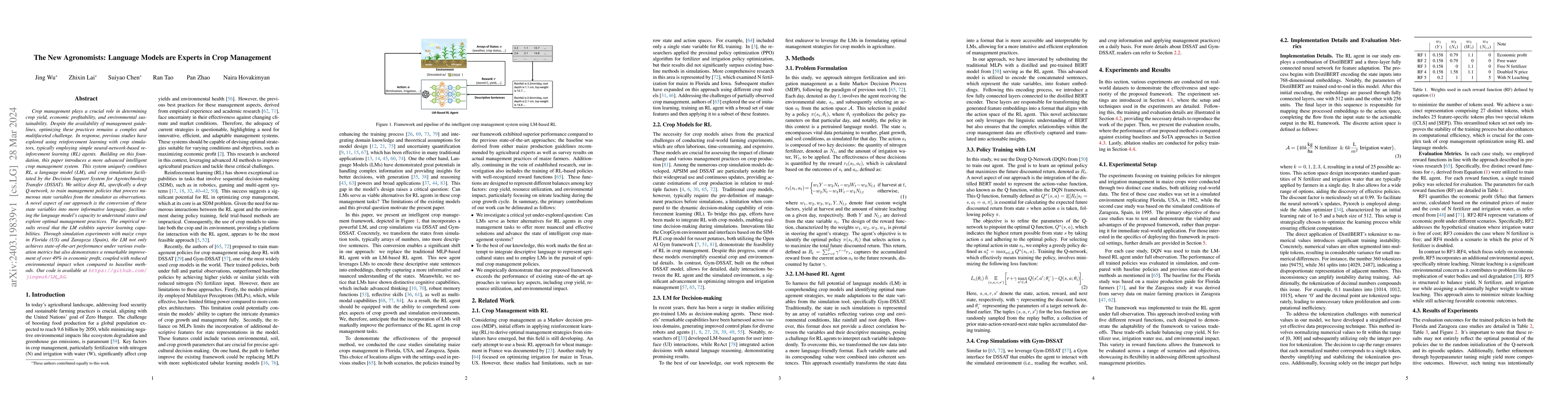 Thumbnail for The New Agronomists: Language Models are Experts in Crop Management