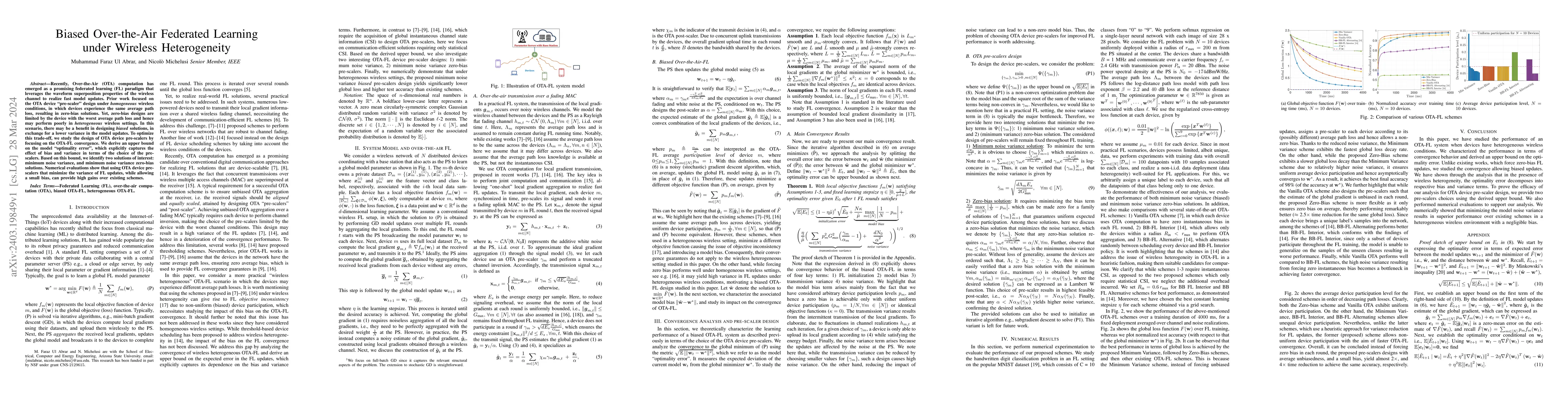 Thumbnail for Biased Over-the-Air Federated Learning under Wireless Heterogeneity