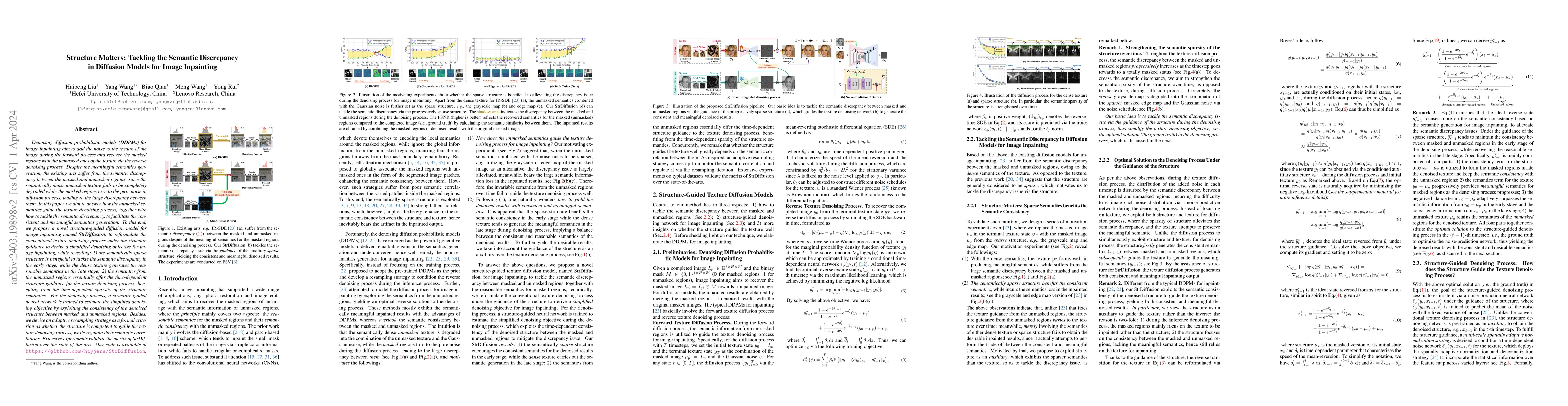 Thumbnail for Structure Matters: Tackling the Semantic Discrepancy in Diffusion Models
  for Image Inpainting