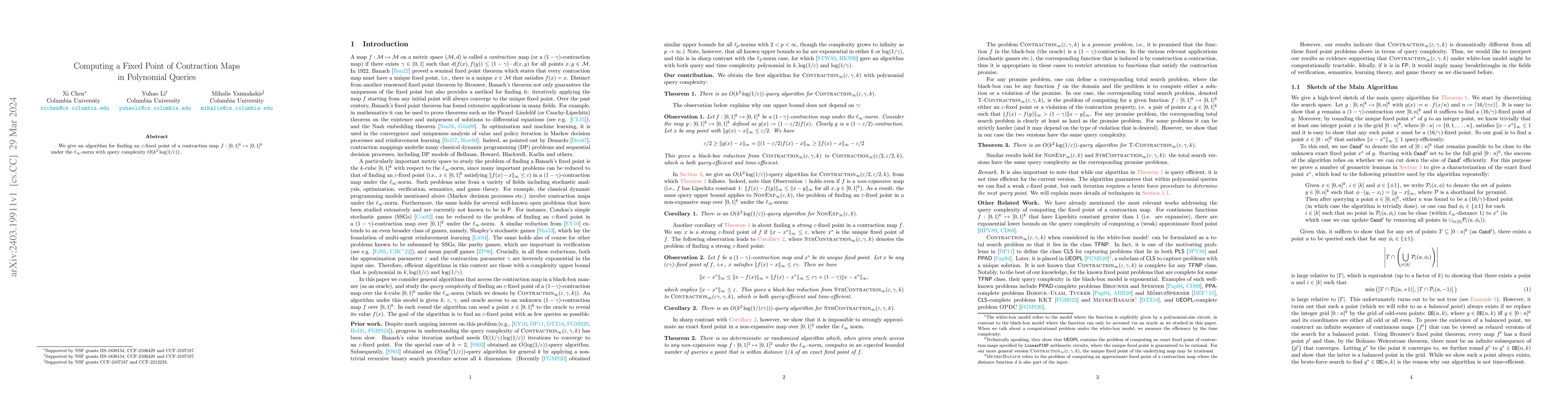 Thumbnail for Computing a Fixed Point of Contraction Maps in Polynomial Queries