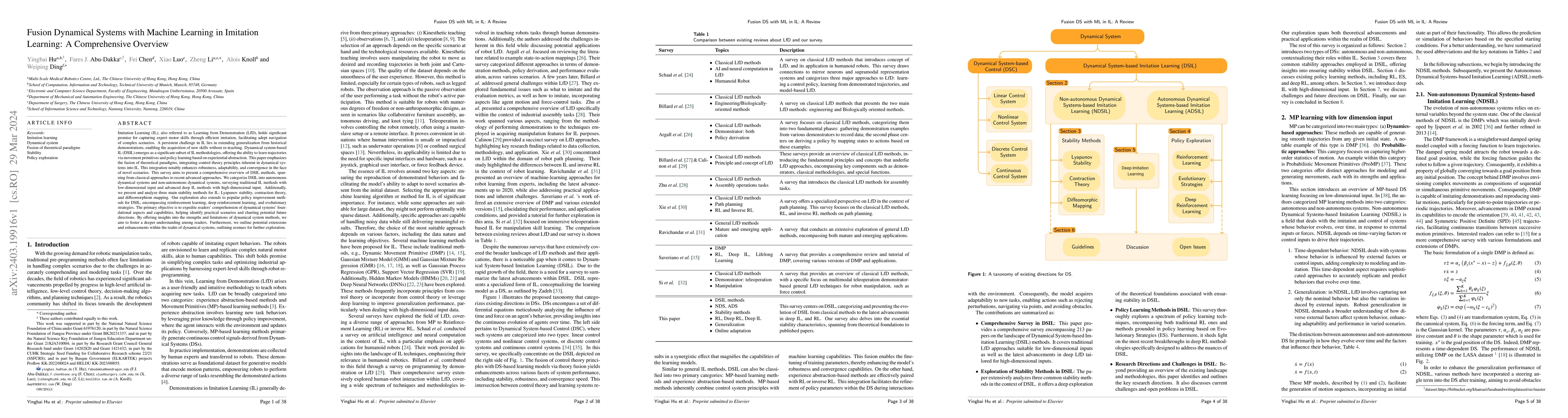 Thumbnail for Fusion Dynamical Systems with Machine Learning in Imitation Learning: A
  Comprehensive Overview