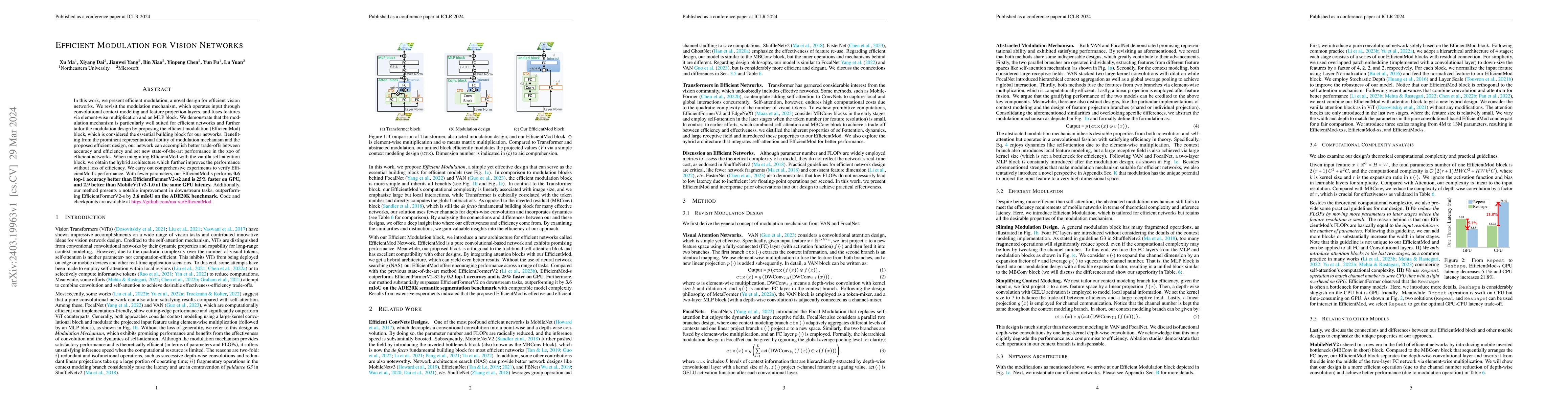 Thumbnail for Efficient Modulation for Vision Networks
