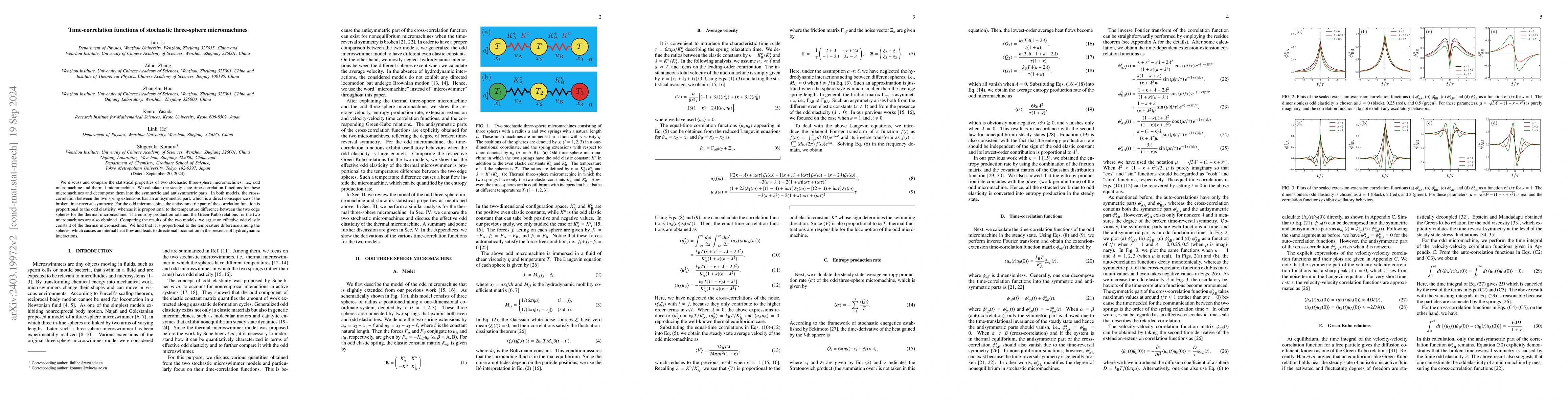 Thumbnail for Time-correlation functions of stochastic three-sphere micromachines