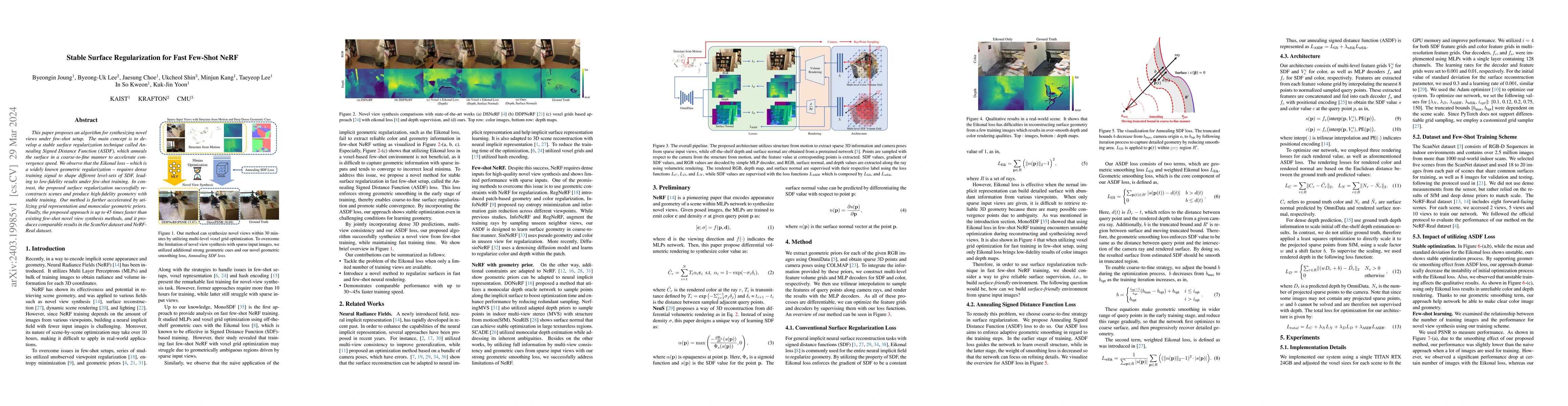 Thumbnail for Stable Surface Regularization for Fast Few-Shot NeRF