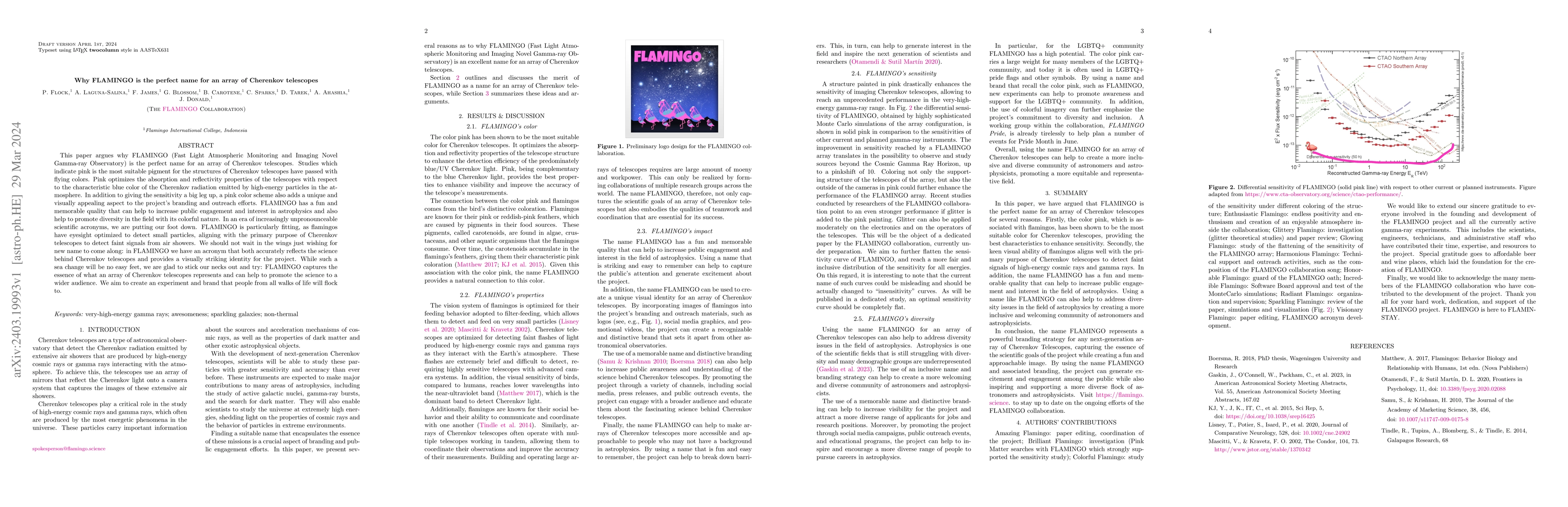 Thumbnail for Why FLAMINGO is the perfect name for an array of Cherenkov telescopes