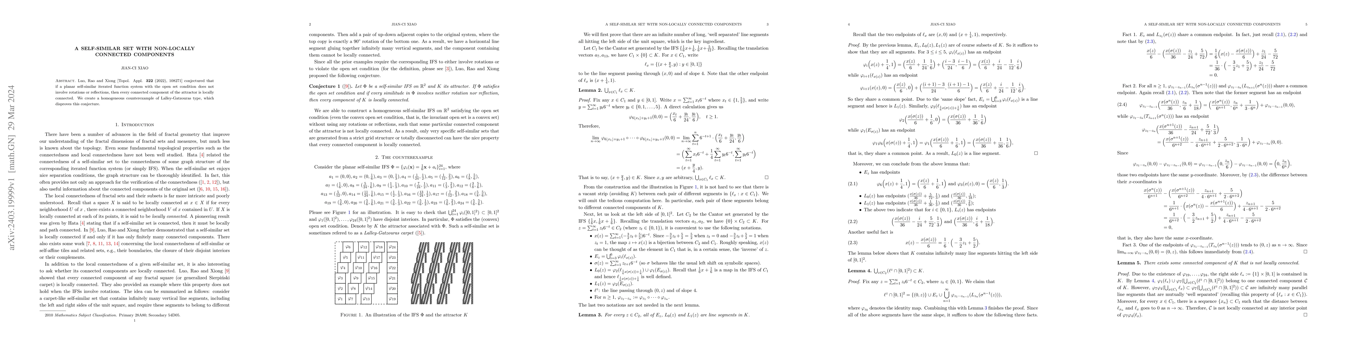 Thumbnail for A self-similar set with non-locally connected components