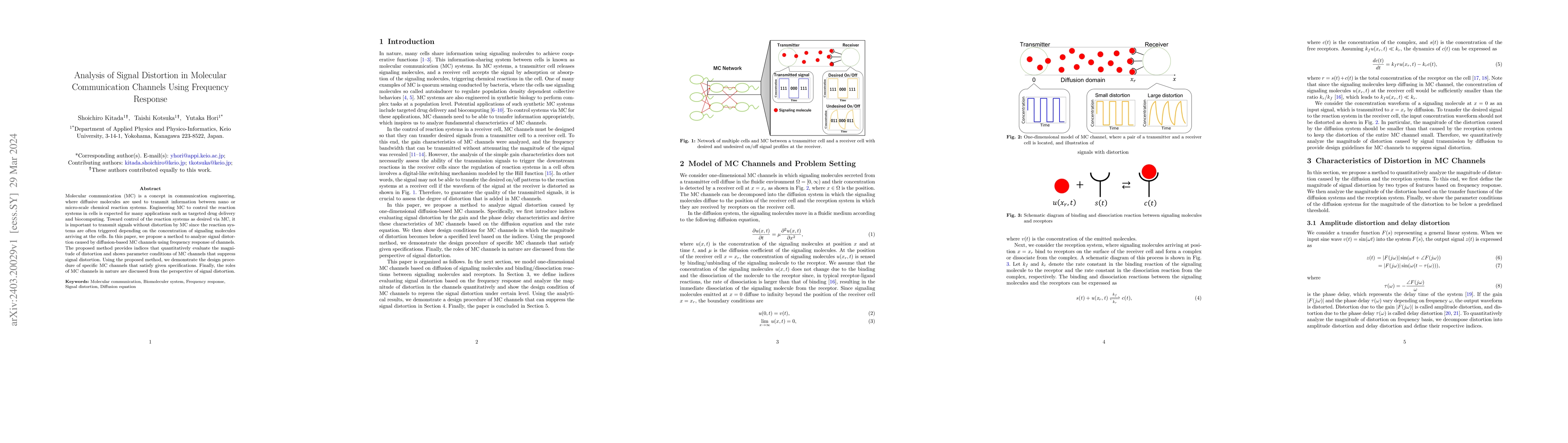 Thumbnail for Analysis of Signal Distortion in Molecular Communication Channels Using
  Frequency Response