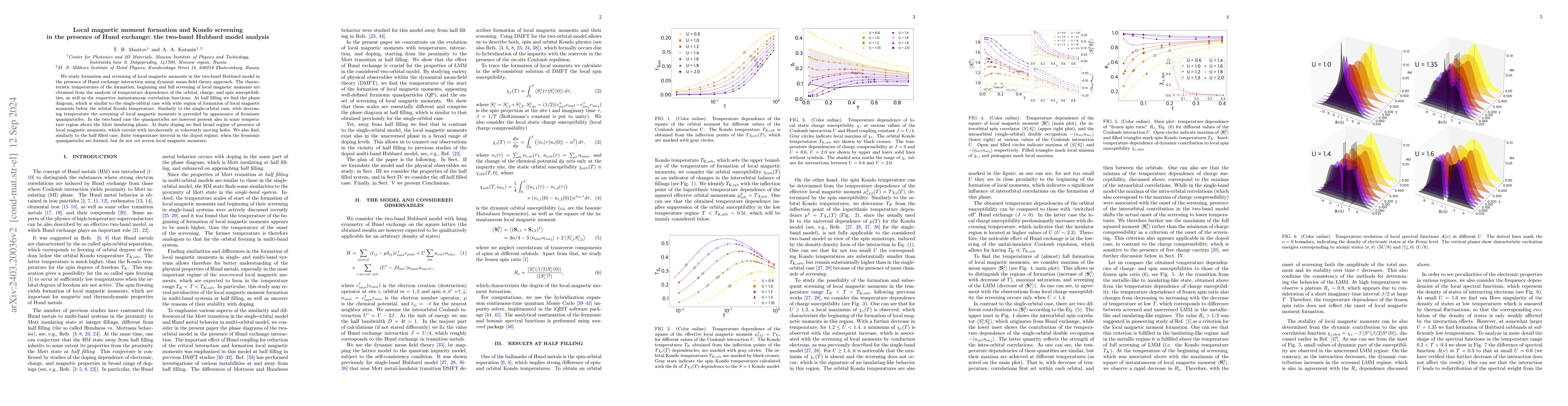Thumbnail for Local magnetic moment formation and Kondo screening in the presence of
  Hund exchange: the two-band Hubbard model analysis