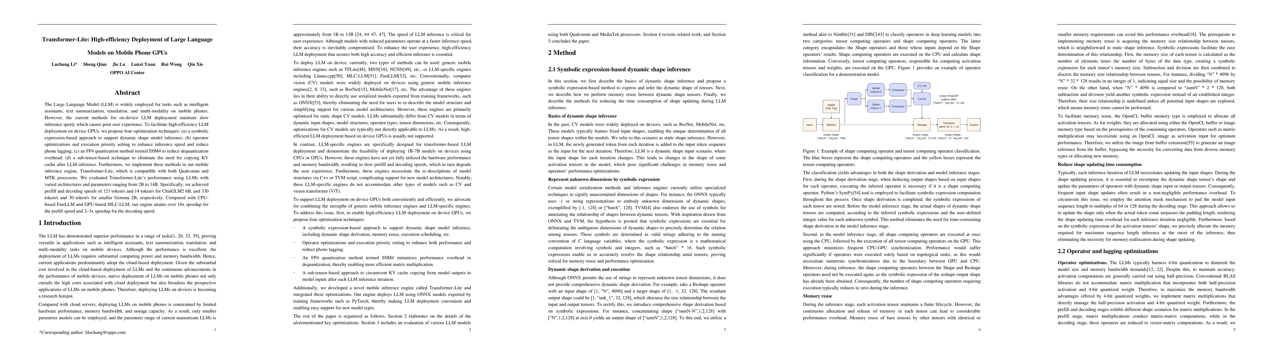 Thumbnail for Transformer-Lite: High-efficiency Deployment of Large Language Models on
  Mobile Phone GPUs