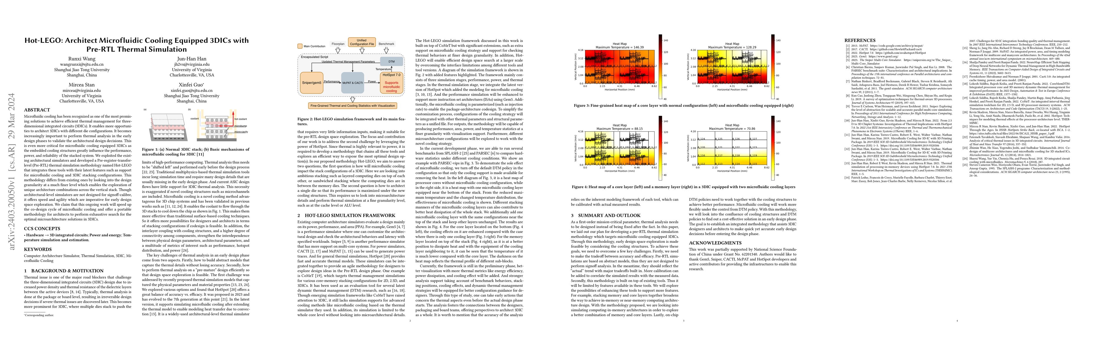 Thumbnail for Hot-LEGO: Architect Microfluidic Cooling Equipped 3DICs with Pre-RTL
  Thermal Simulation