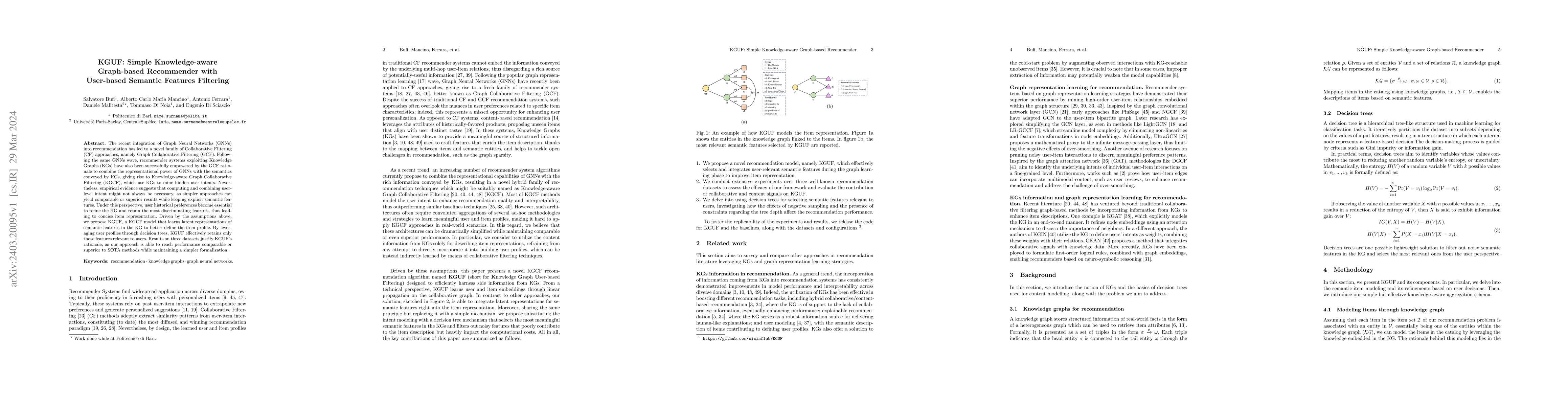 Thumbnail for KGUF: Simple Knowledge-aware Graph-based Recommender with User-based
  Semantic Features Filtering
