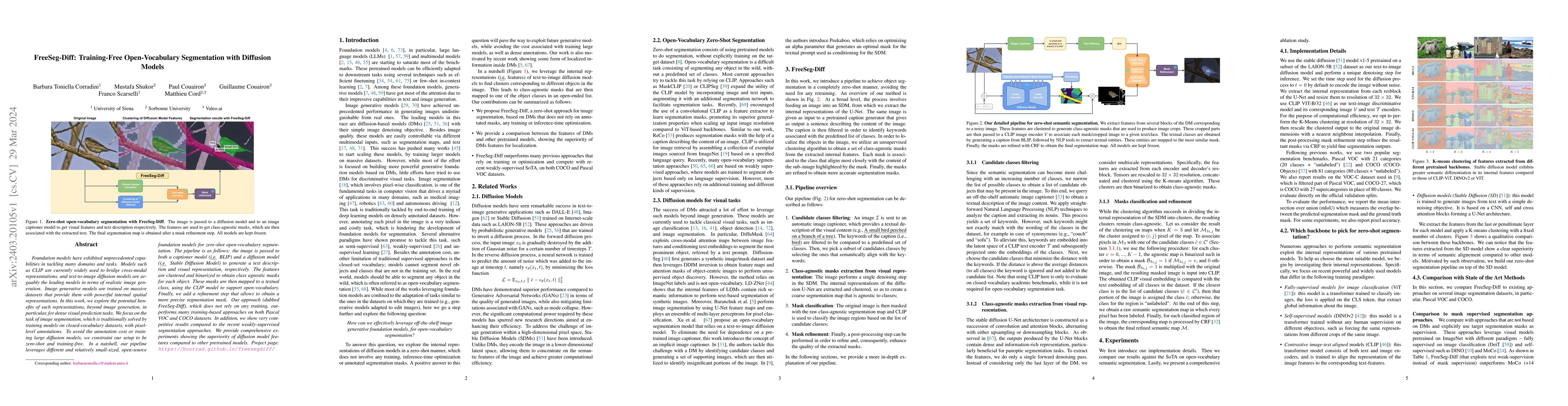 Thumbnail for FreeSeg-Diff: Training-Free Open-Vocabulary Segmentation with Diffusion
  Models
