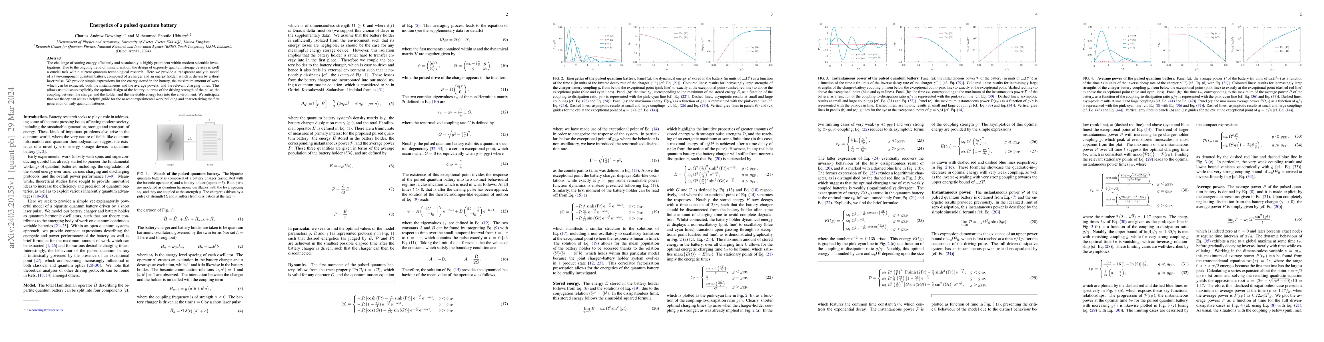 Thumbnail for Energetics of a pulsed quantum battery