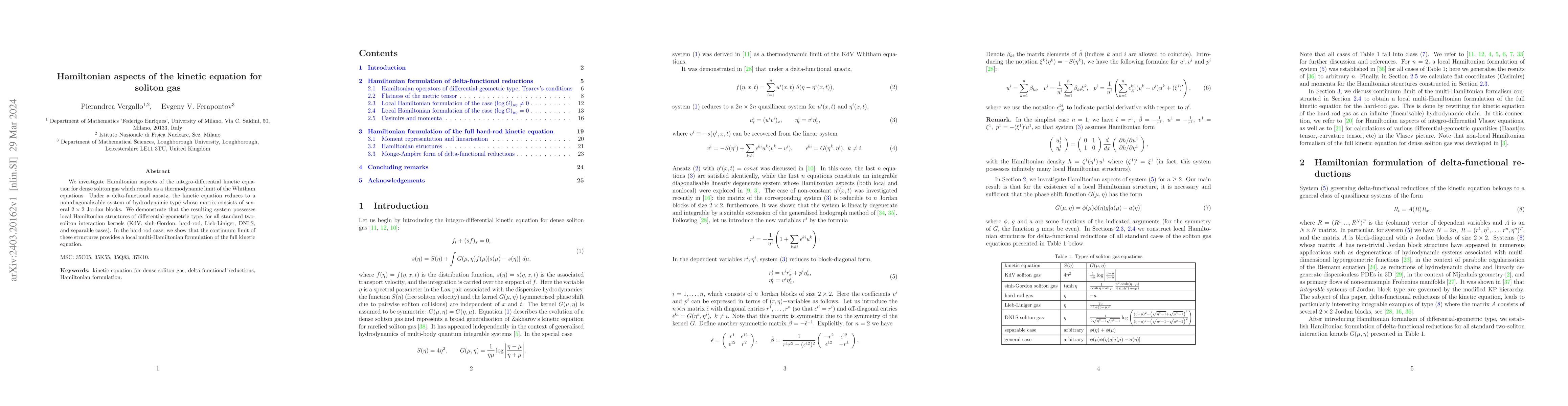 Thumbnail for Hamiltonian aspects of the kinetic equation for soliton gas