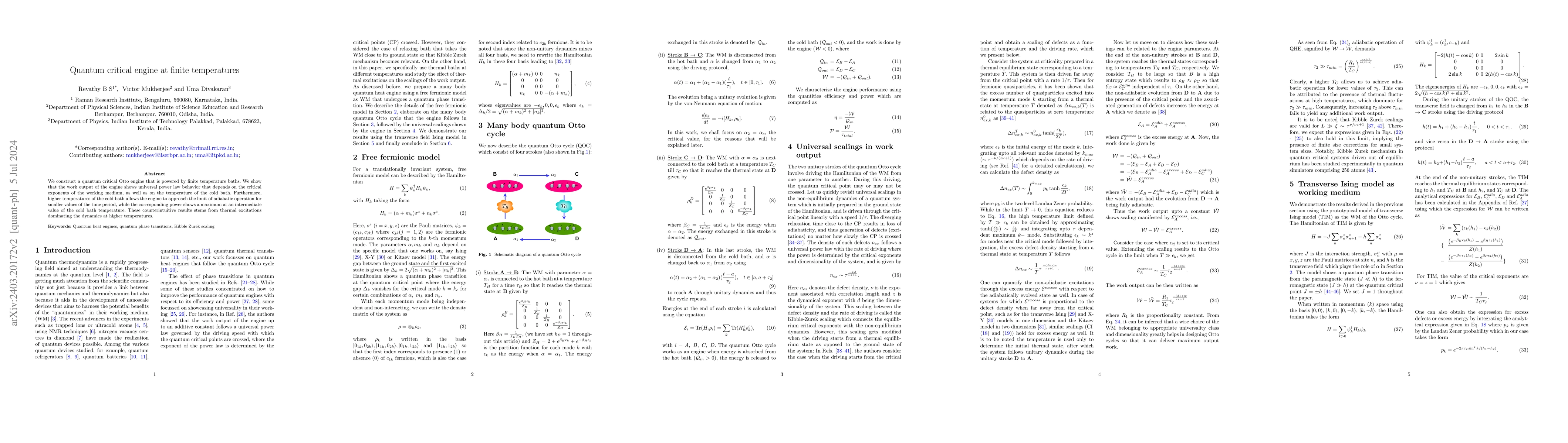 Thumbnail for Quantum critical engine at finite temperatures
