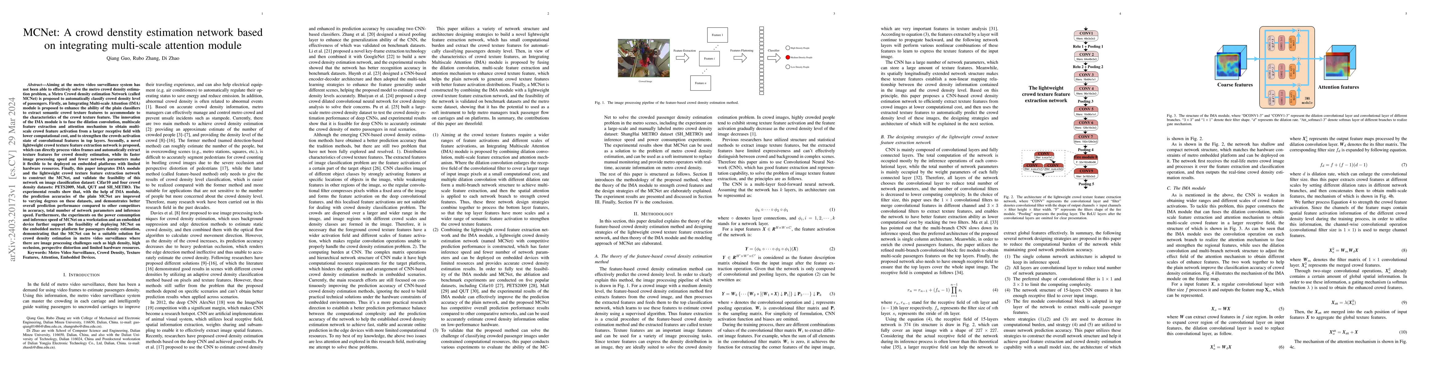 Thumbnail for MCNet: A crowd denstity estimation network based on integrating
  multiscale attention module