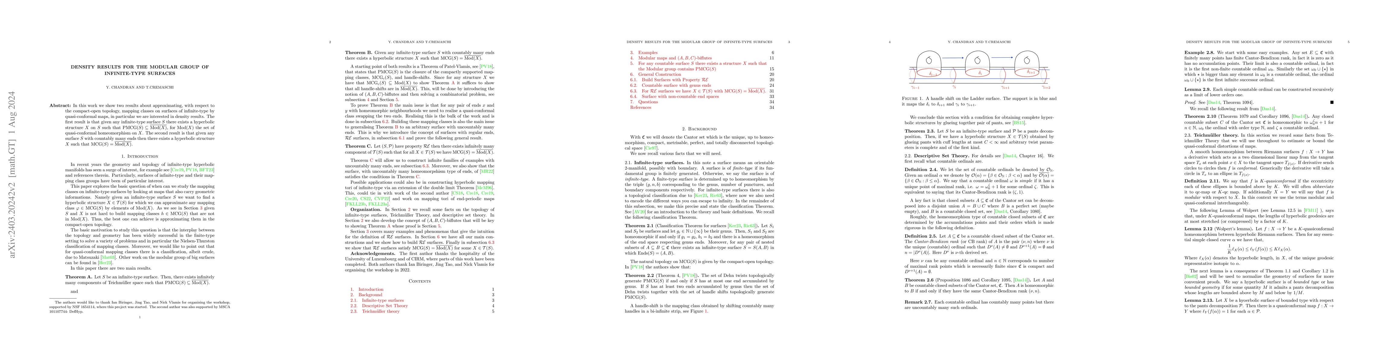 Thumbnail for Density results for the modular group of infinite-type surfaces