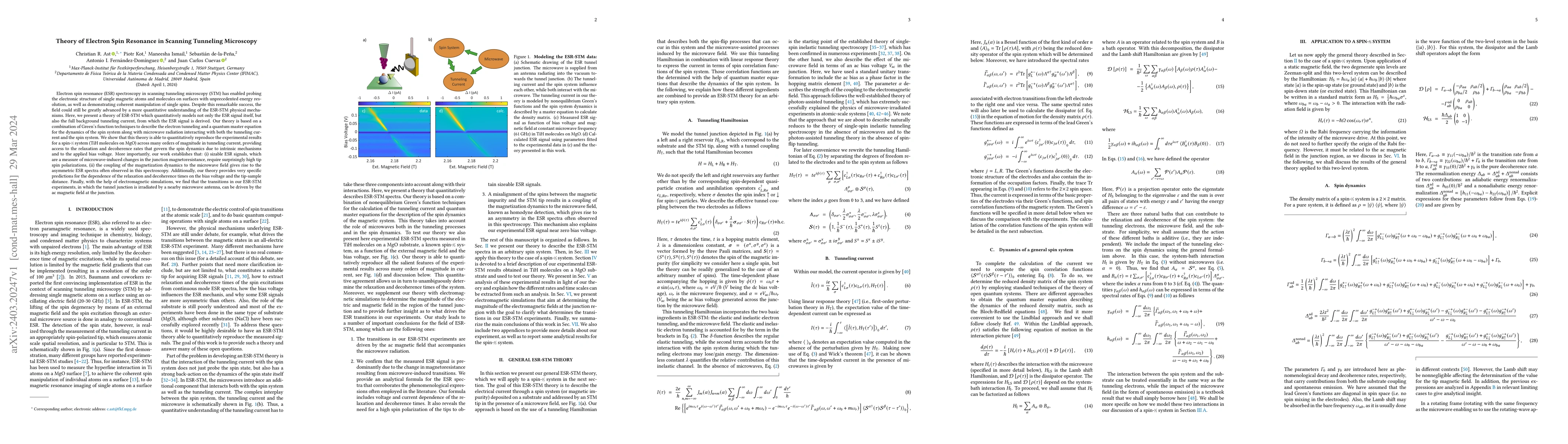 Thumbnail for Theory of Electron Spin Resonance in Scanning Tunneling Microscopy