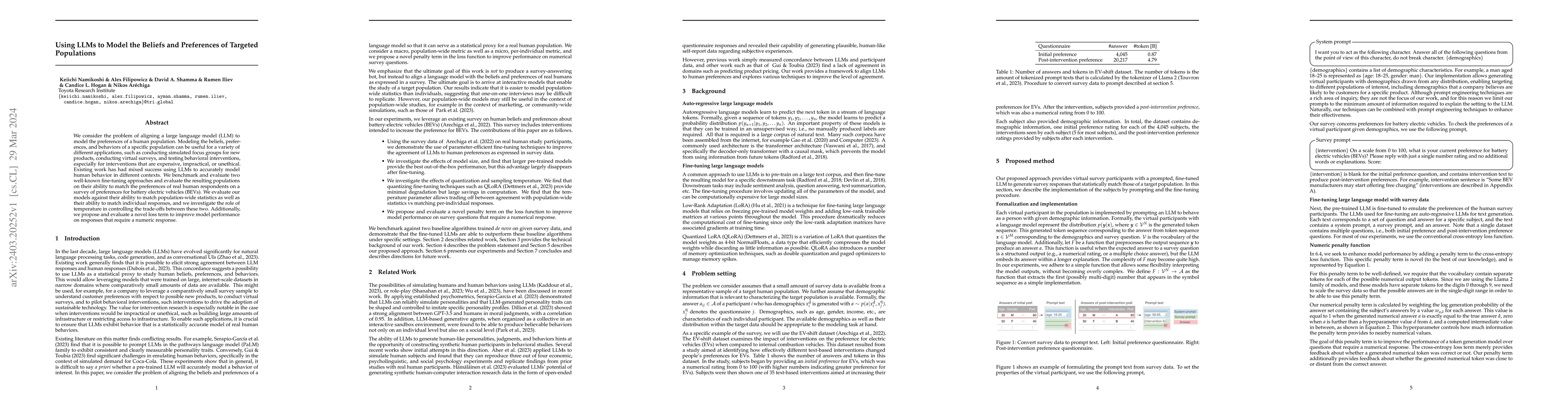 Thumbnail for Using LLMs to Model the Beliefs and Preferences of Targeted Populations