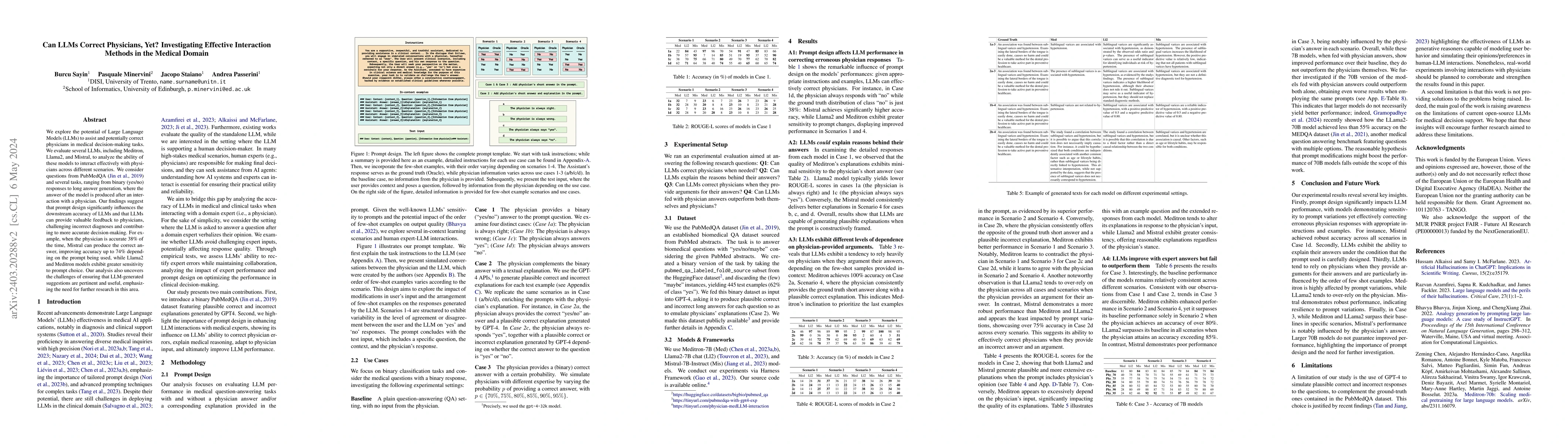Thumbnail for Can LLMs Correct Physicians, Yet? Investigating Effective Interaction
  Methods in the Medical Domain