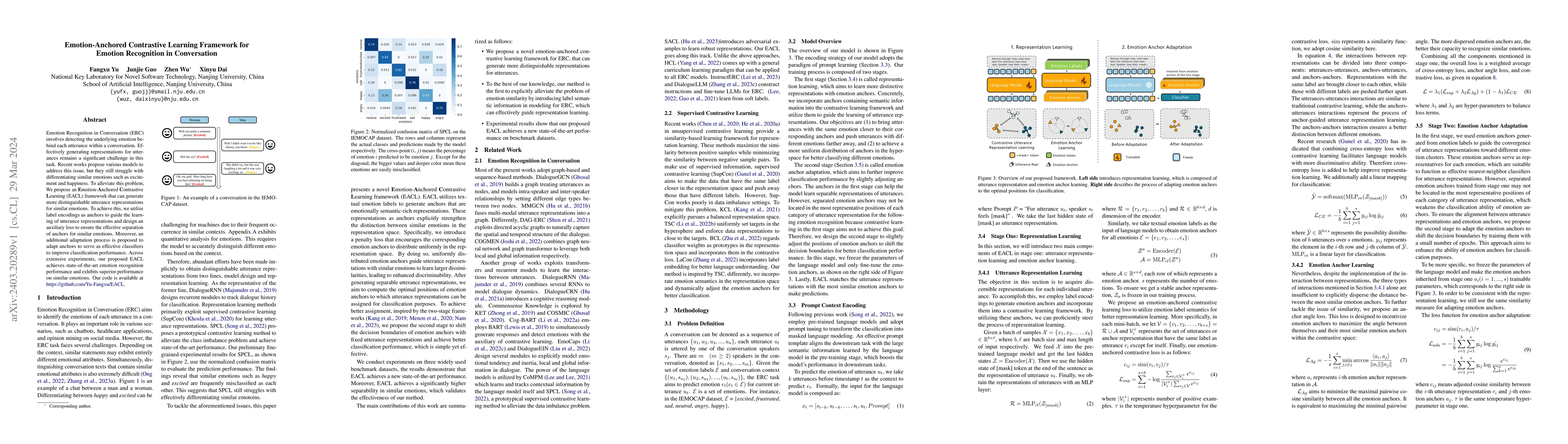 Thumbnail for Emotion-Anchored Contrastive Learning Framework for Emotion Recognition
  in Conversation