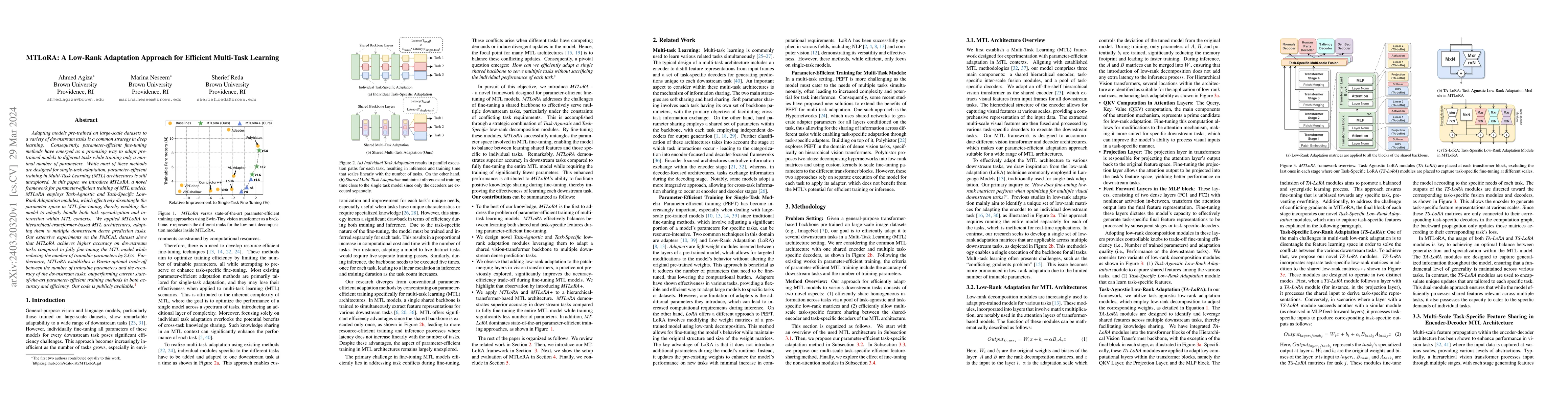 Thumbnail for MTLoRA: A Low-Rank Adaptation Approach for Efficient Multi-Task Learning