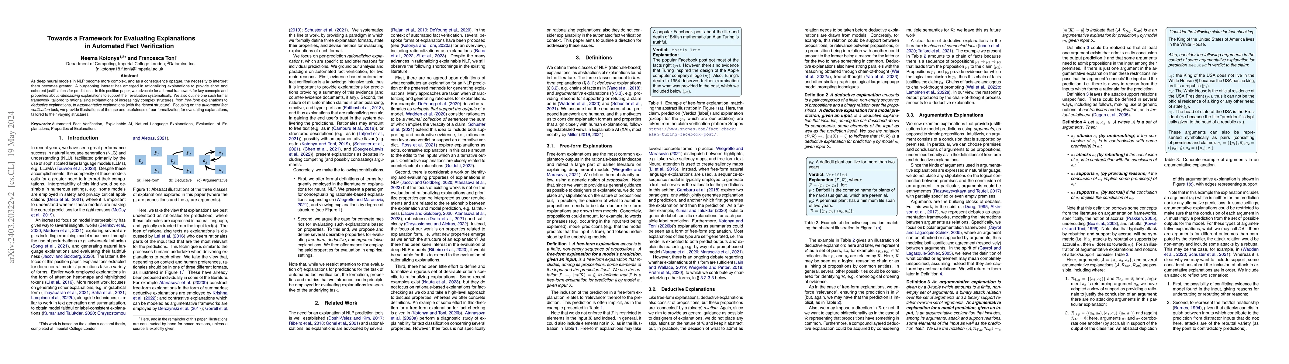 Thumbnail for Towards a Framework for Evaluating Explanations in Automated Fact
  Verification