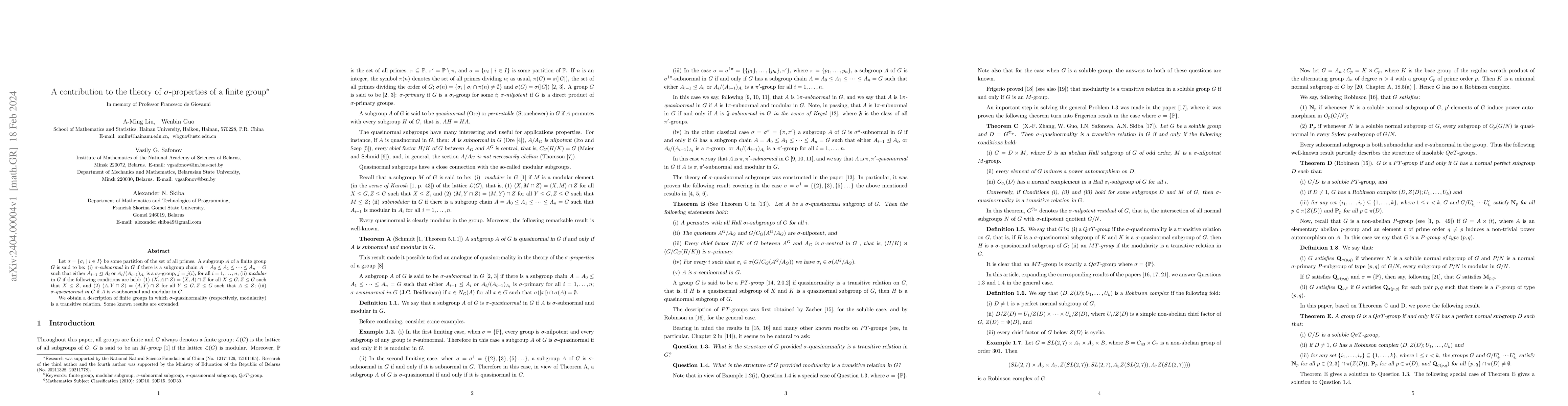Thumbnail for A contribution to the theory of $\sigma$-properties of a finite group