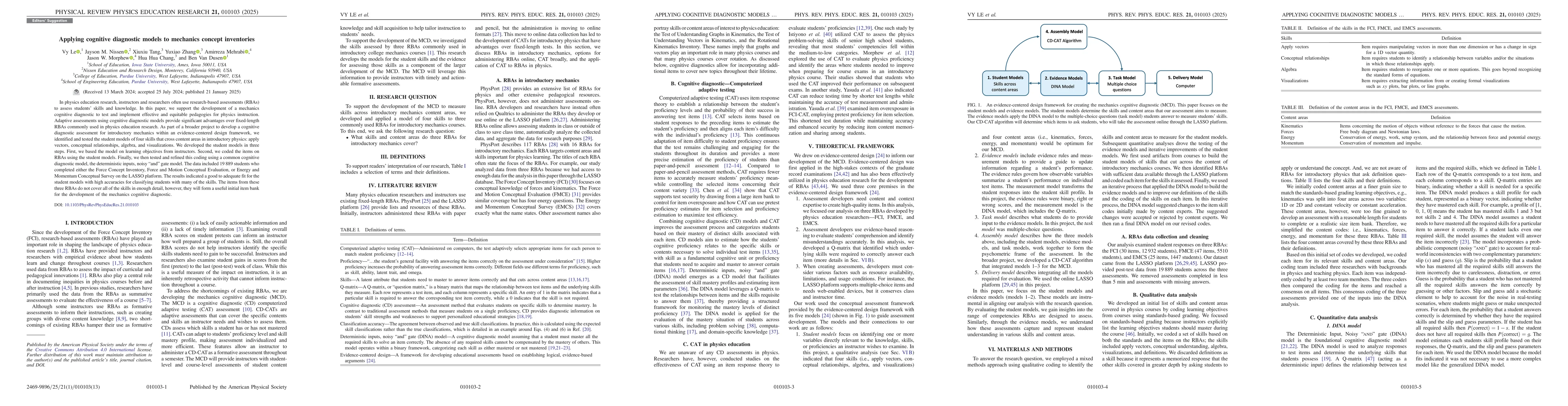 Thumbnail for Applying Cognitive Diagnostic Models to Mechanics Concept Inventories