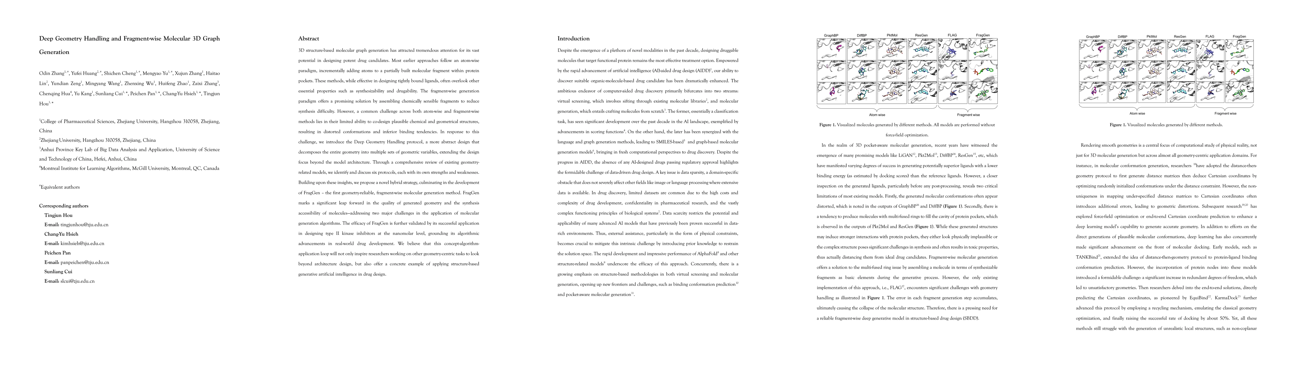 Thumbnail for Deep Geometry Handling and Fragment-wise Molecular 3D Graph Generation