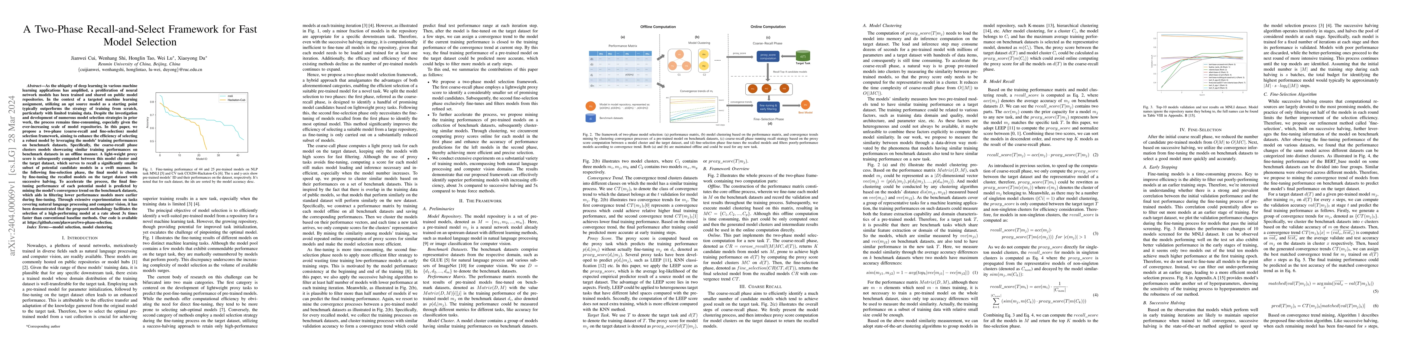 Thumbnail for A Two-Phase Recall-and-Select Framework for Fast Model Selection