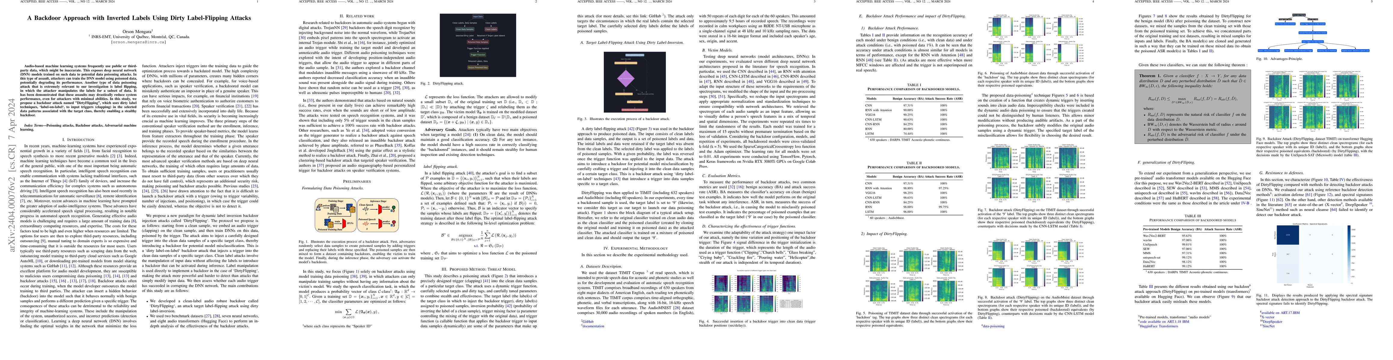 Thumbnail for A Backdoor Approach with Inverted Labels Using Dirty Label-Flipping
  Attacks