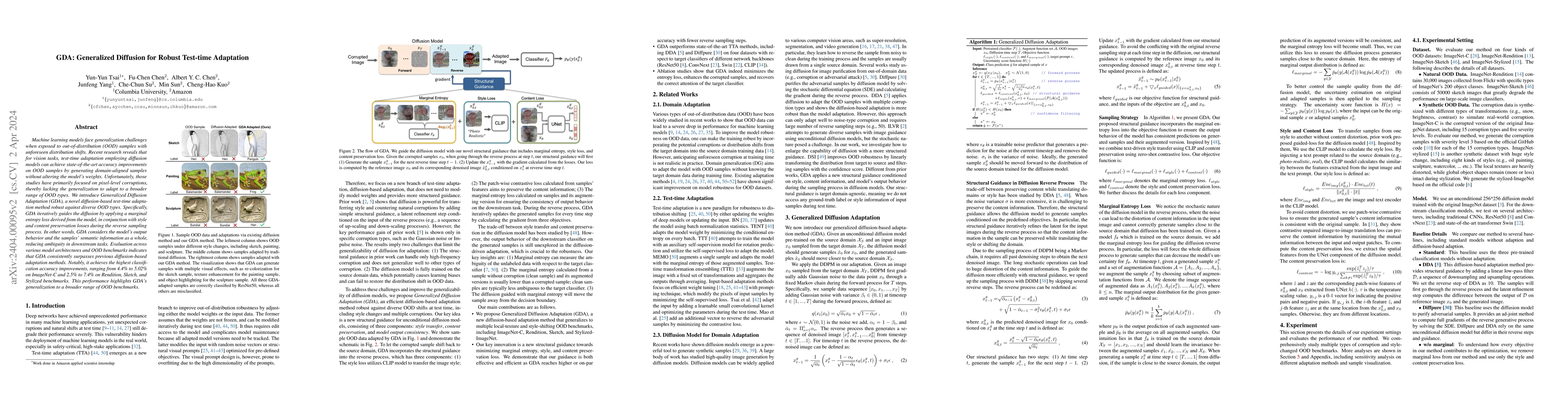 Thumbnail for GDA: Generalized Diffusion for Robust Test-time Adaptation