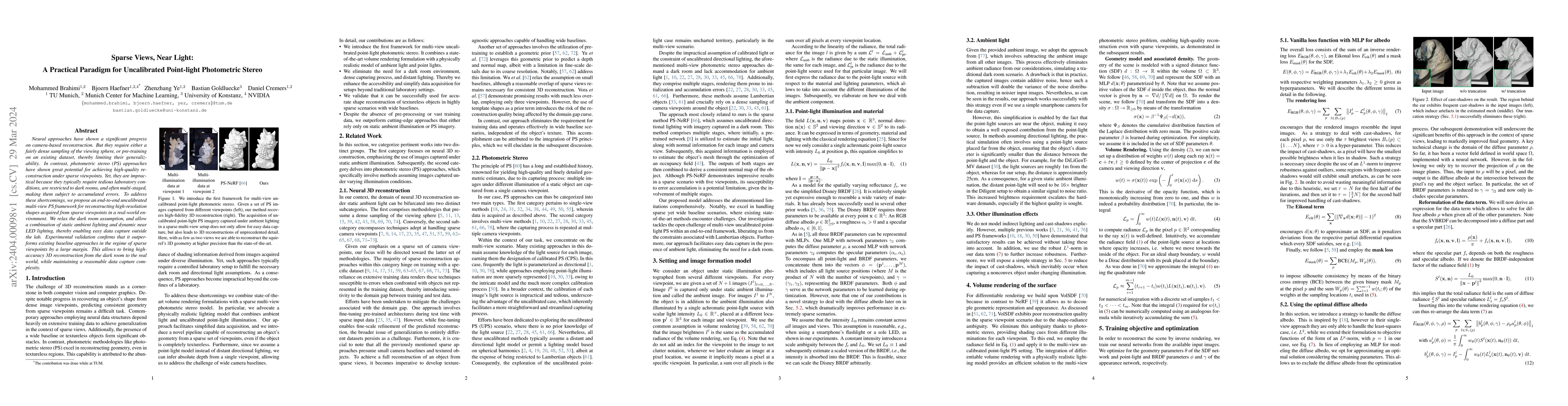 Thumbnail for Sparse Views, Near Light: A Practical Paradigm for Uncalibrated
  Point-light Photometric Stereo
