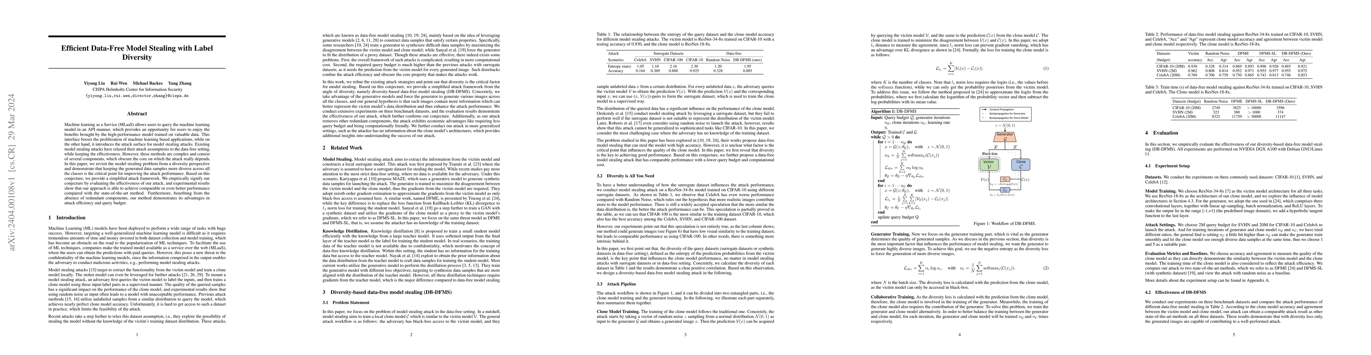 Thumbnail for Efficient Data-Free Model Stealing with Label Diversity