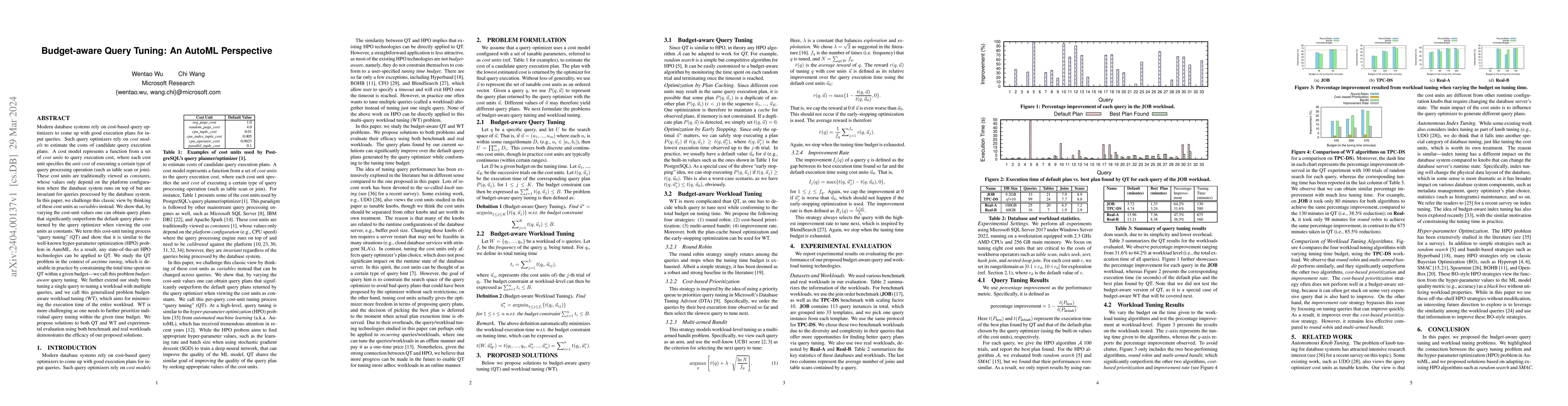 Thumbnail for Budget-aware Query Tuning: An AutoML Perspective