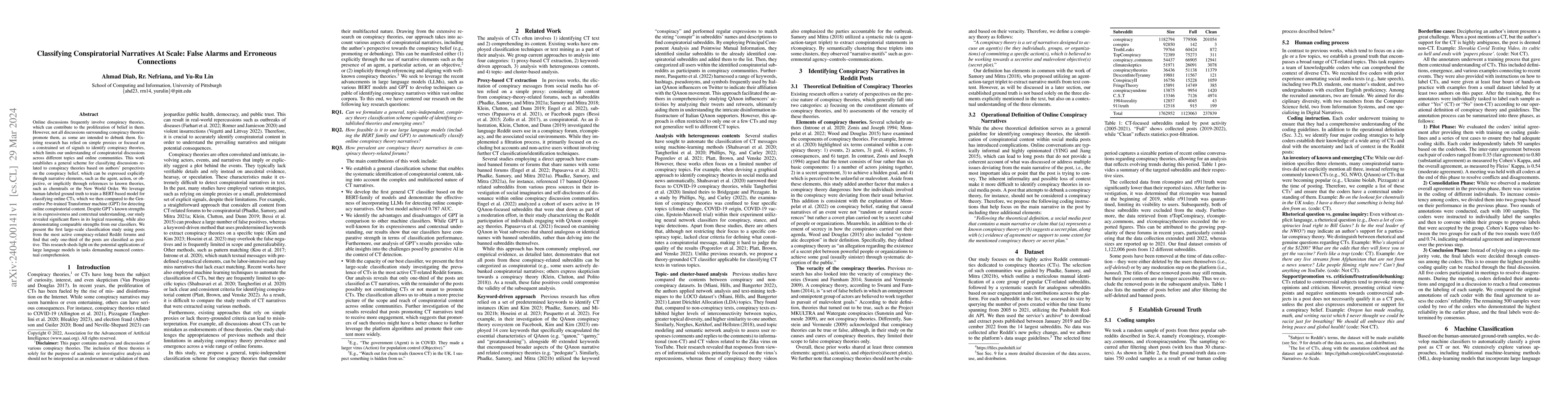 Thumbnail for Classifying Conspiratorial Narratives At Scale: False Alarms and
  Erroneous Connections