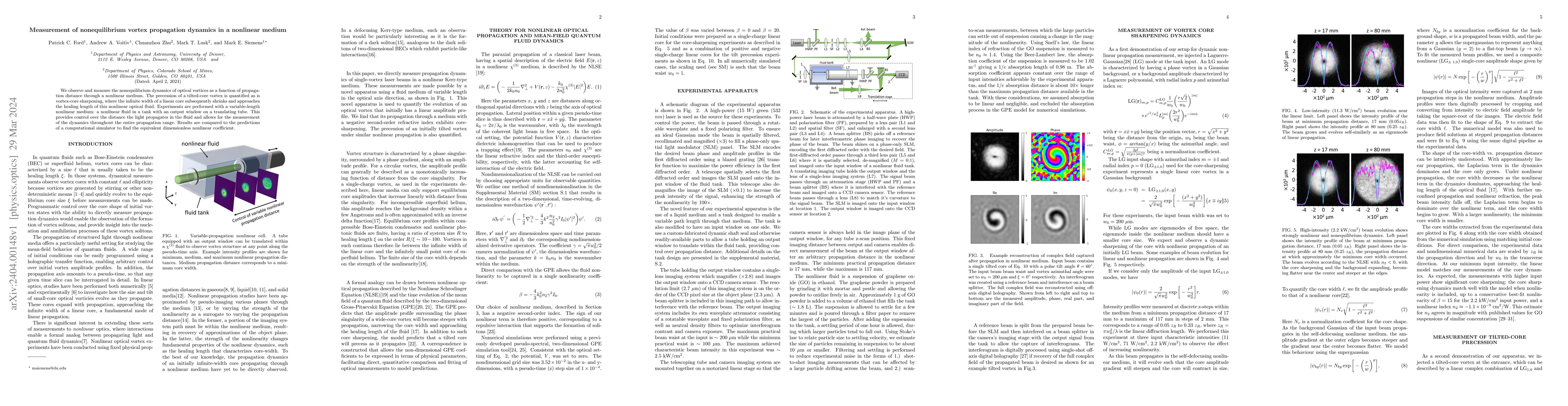 Thumbnail for Measurement of nonequilibrium vortex propagation dynamics in a nonlinear
  medium